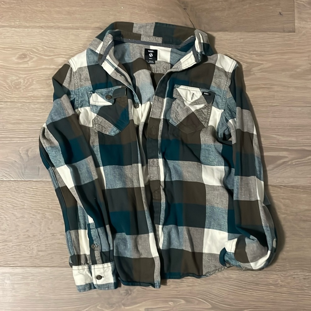 Vans Slim Fit Green Flannel